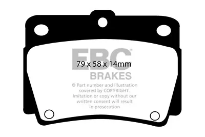 EBC Greenstuff Rear Brake Pads For Mitsubishi Shogun Sport 3.0 (2000 > 08) • $70.82